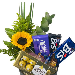 Caixa Chocolates com Girassol